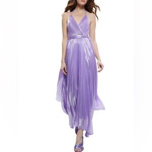 open lace back dress ZESICA Halter Sleeveless Pleated Flowy Maxi Dress – zesica